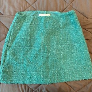 NWT Abercrombie & Fitch Teal Tweed Mini Skirt XS